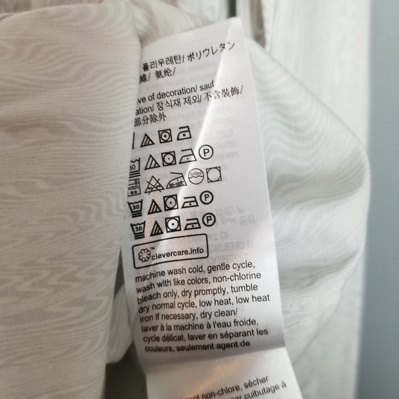 Calvin Klein Mens Cotton Blend Geometric Dress Shirt Brilliant White NWT Large - Picture 8 of 14